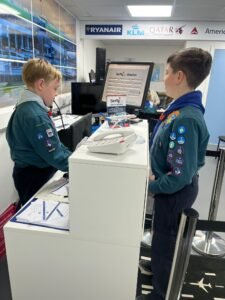 An INCREDIBLE day with the scouts from 1st Ingleby Barwick. The scouts took over our entire training facility and engaged in travel agents skills, airport check in, border force security training, cabin crew and flight crew training. They all had a fantastic day and completed their aviation badge with the knowledge and experience gained at Simfly- Virtual Global Flying
If you know any scout groups that would benefit from an aviation training day at SimFly then please do let us know. Please share to your scouting parents within our region. Thanks everyone. 
Stuie